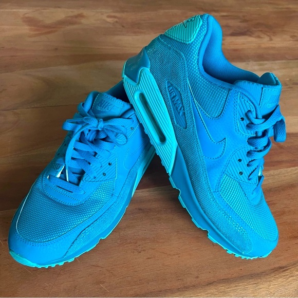 Nike Air Max 90 Premium Blue Women's Size 10 443817-401 - Picture 3 of 7